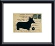 Art Poster Metal Framed Print - Corgi Silhouette - Artist: Nancy Shumaker Pallan- Poster Size: 8 X 10