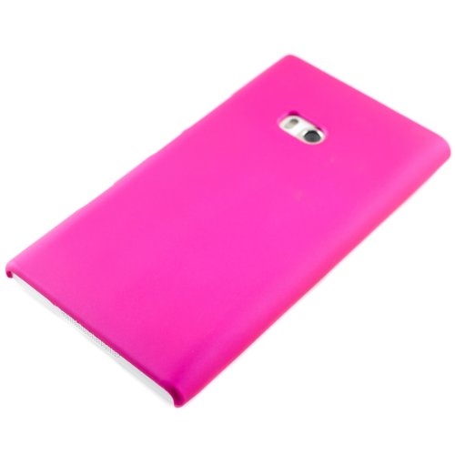 Étui rigide solide et caoutchouté, bonne prise en main, pour Nokia Lumia 900 en Fuchsia par kwmobile