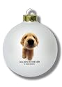 Hanadeka - Golden Retriever - Glass Ornament