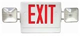 Morris Combo LED Red Exit Emergency Light