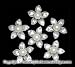 Set of 6 Ivory Pearlescent Stephanotis Flower Bridal Hair Pins