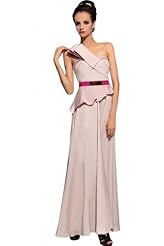 A-line Pleated Sleeveless Chiffon/Velvet Prom Dress/Party Dress 