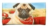 Pug with Bandana Wallet and Checkbook Cover