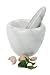 from T&G T&G Marble Art Pestle and Mortar in White Marble Model 17303