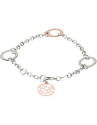 Rose Gold Plated Sterling Silver Bracelet by US Gems