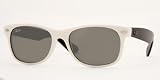 Ray-Ban RB 2132-722/40 NEW WAYFARER Sunglasses With White And Black Frame And Crystal Mirror Silver Lenses- 52mm