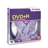 Verbatim 95032 4.7 GB up to 16x Recordable Disc DVD+R, 10-Disc Spindle