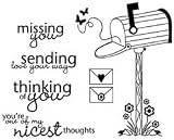 Unmounted Red Rubber Stamps .5"X.75" To 2.25"X3"-Sending My Love