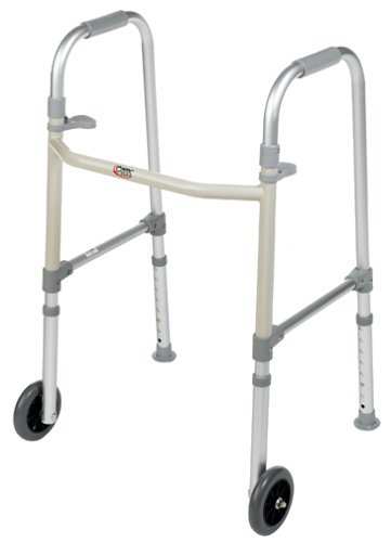 Carex Dual Paddle Folding Walker with 5
