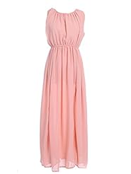 Scoop Neck  Pleated Sleeveless  Dress With Ruffles