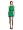 HALSTON HERITAGE Women's Caped Back Dress, Grass/Teal, 0