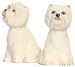 Ceramic Pottery Westie Dog Salt and Pepper Shakers 3.5"H Two Sets
