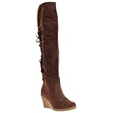 Styluxe Womens Sensi Over-the-knee Microsuede Boots, Brown, 7