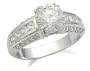 Created Diamond Cubic Zirconia Engagement Ring
