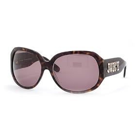 Juicy Couture Gela S Sunglasses, Dark Tortoise Frame  Brown Lenses  Crystals-Rhinestones