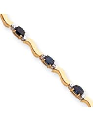 14k Gold Completed Fancy Diamond/Sapphire Bracelet