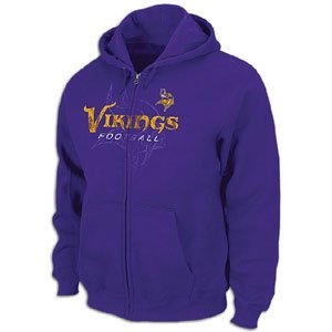 Minnesota Vikings Purple Touchback IV Full-Zip Fleece Hooded Sweatshirt
