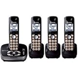 Panasonic DECT 6.0 Plus Digital Expandable Cordless Phone with Talking Caller ID and Digital Answering System- 4 Handset Pack