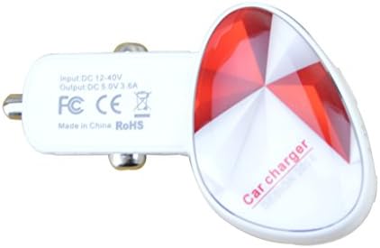 Pikos Double USB 5V 3.6A Car Charger for Cell Phone and Digital Devices (Red)