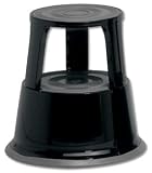 5 Star Office Step Stool Mobile Spring-loaded Castors up to 150kg Top D290xH430xBase D435mm 5kg Black