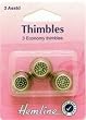 Metal Sewing Thimbles - 3 Assorted Sizes