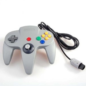 2 GAME CONTROLLERS GRAY FOR SUPER NINTENDO 64 N64 NEW