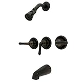 Kingston Brass KB235 Magellan Tub and Shower Faucet with 3-Magellan Handle, Oil Rubbed Bronze [並行輸入品
