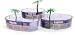.Lees aqua turtle lagoon kidney 12in standard with an access ramp leading to an eleva...