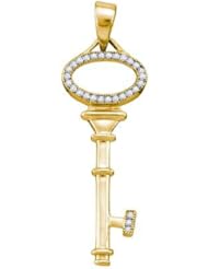 0.10CTW DIAMOND KEY PENDANT
