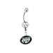New York Jets Silver Plated 14 Gauge Belly Button Ring