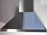 Cooker Hood 90cm Stainless Steel Extract Fan. Massive 850m3/hr Extraction with FREE Vent Kit Included