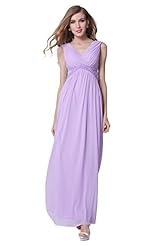 V-neck Sleeveless Floor Length Lace Ruched Backless  Chiffon/Polyester/Spandex Evening Dress/Prom Dress  With a Sash  and Pearls