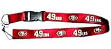 San Francisco 49ers Breakaway Lanyard with Key Ring Officially Licensed Detachable Nylon Neck