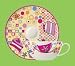 4tlg. Teeset Marie Peppercorn 2004 / Ritzenhoff MY TEA / Teetasse / Teesieb / Bone China Tee-Set