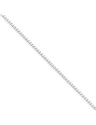 14k White Gold 14in 1.1mm Box Chain. Metal Wt- 2.77g
