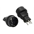 Netzkabeladapter Stecker Schweiz auf Schuko Buchse