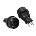 Netzkabeladapter Stecker Schweiz auf Schuko Buchse
