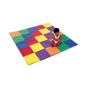 Children's Factory Primary Color Patchwork Crawley Mat