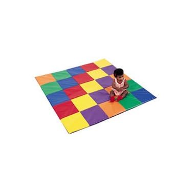 Childrens Factory Primary Color Patchwork Crawley Mat