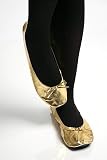Ladies 1 Pair Rollasole Gold Digger Rollable Shoes to Keep in Your Handbag, Car or Office Desk