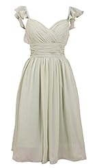 Ankle Length Cap Sleeves Bridesmaid Dress/Prom Dress 