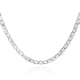 Sterling Silver Flat Mariner Necklace 18"