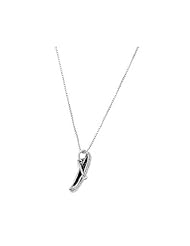 Sterling Silver Three Dimensional Canoe with Oar Necklace