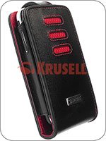 Krusell 75326 Orbit Multidapt leather case for Apple i-Phone, Black/Red, in retail