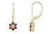 5/8 Carat Garnet and Diamond 14K Yellow Gold Flower Earrings