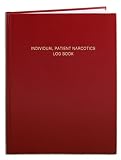 BookFactory® Individual Patient Narcotics Log Book / Patient's Narcotic Record Logbook - 120 Pages - 8 1/2