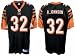 Rudi Johnson Cincinnati Bengals #32 Authentic Reebok NFL Football Jersey (Black)