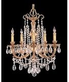 5 Light Mini Chandelier. A Baroque Collection . (475-OB-CL-MWP)