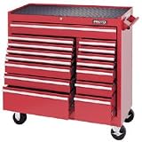 Proto 44129 41Wx17-3/4Dx35-1/2H Red 15-Drawer Standard-Duty Cabinet/Mobile Work Station