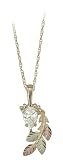 Black Hills Gold White CZ Pendant